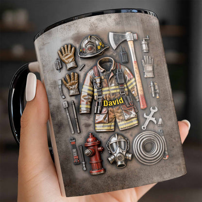 Brave Firefighter Gear Customized Mug