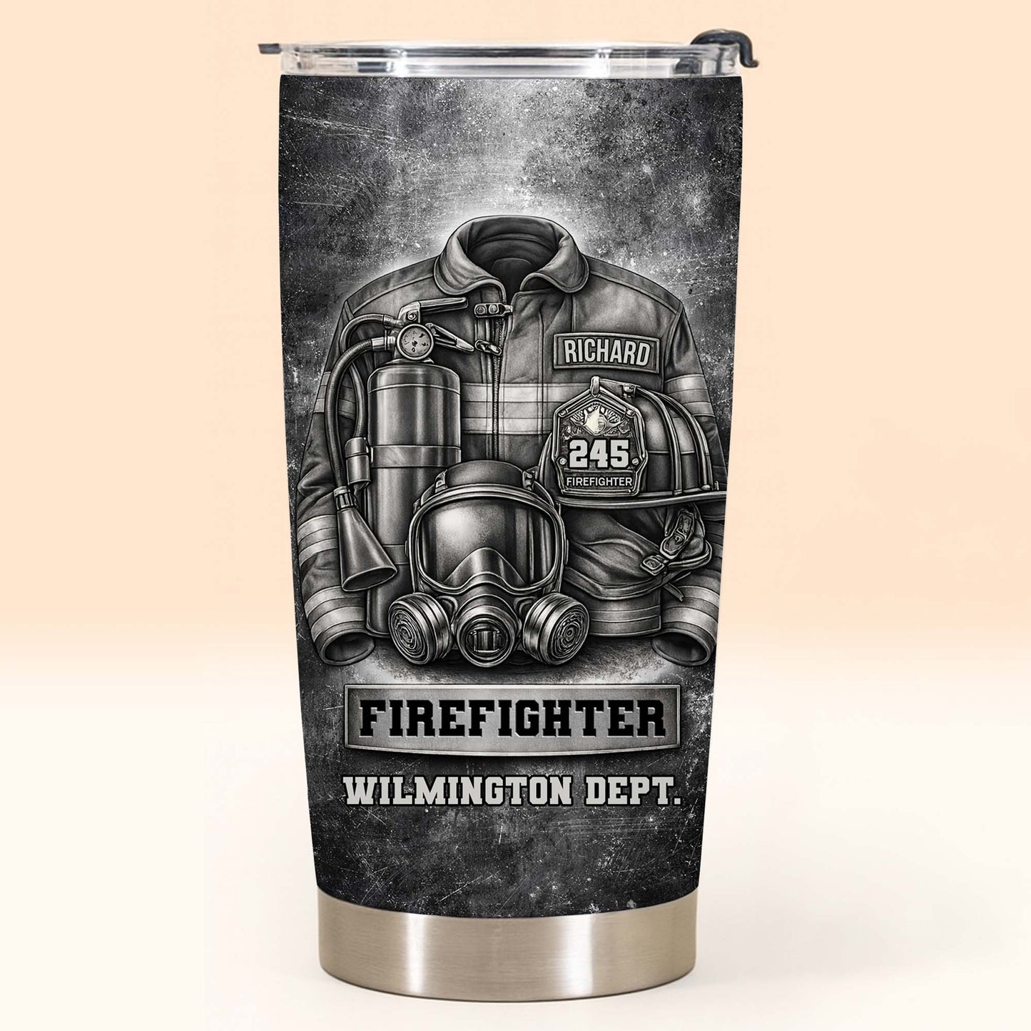 Firefighter Wilmington Dept Helmet And Gear