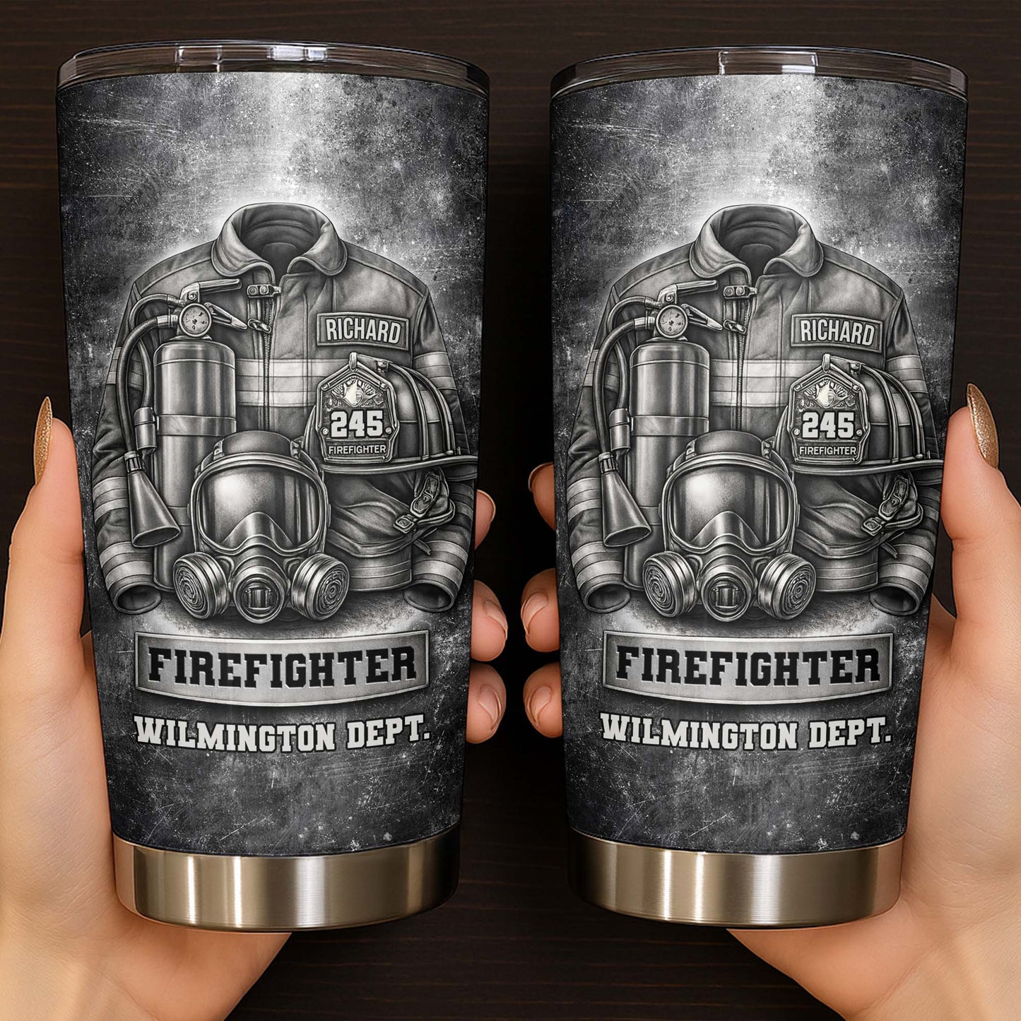 Firefighter Wilmington Dept Helmet And Gear