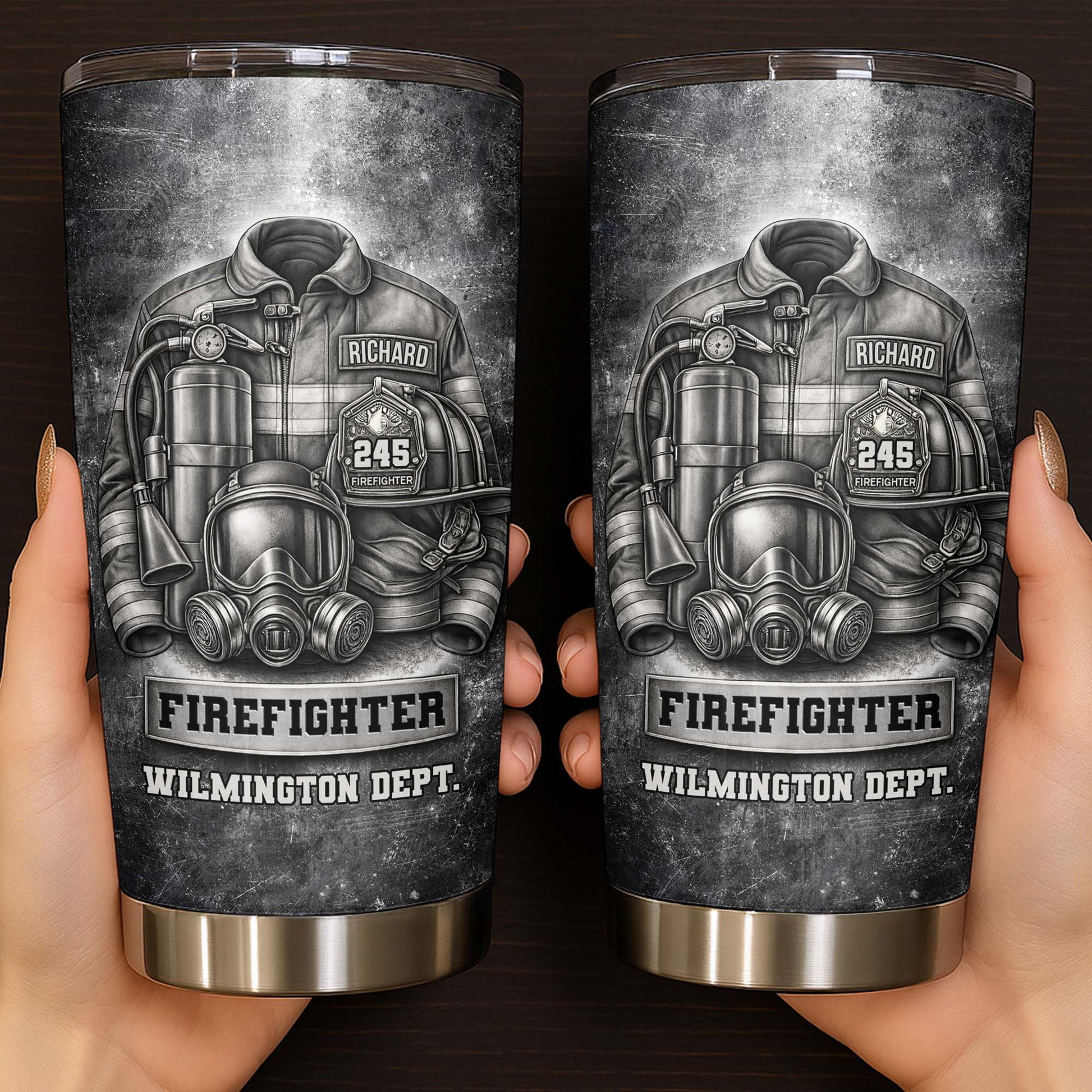 Firefighter Wilmington Dept Helmet And Gear