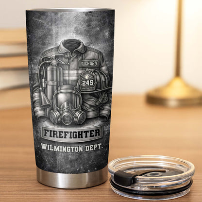 Firefighter Wilmington Dept Helmet And Gear