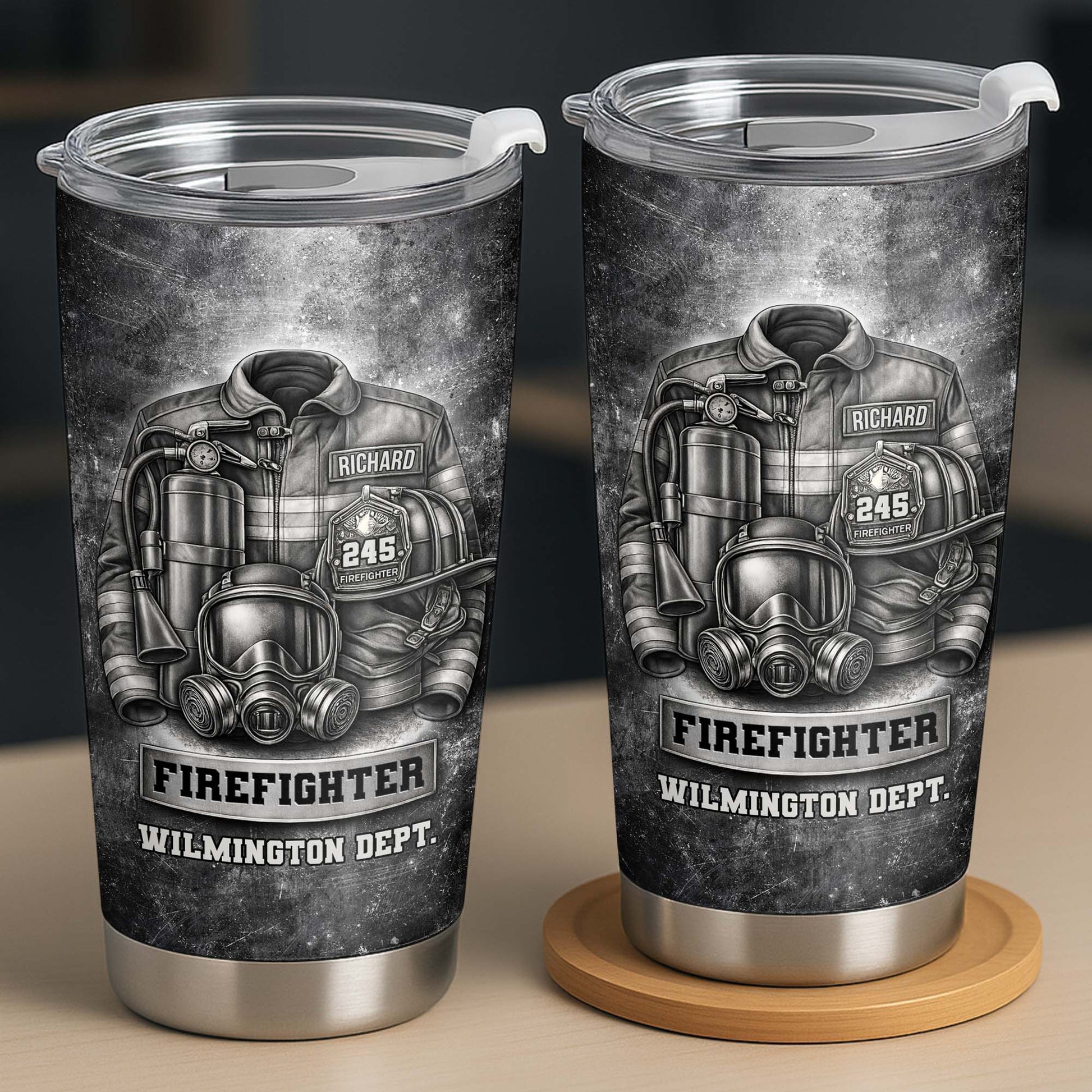 Firefighter Wilmington Dept Helmet And Gear