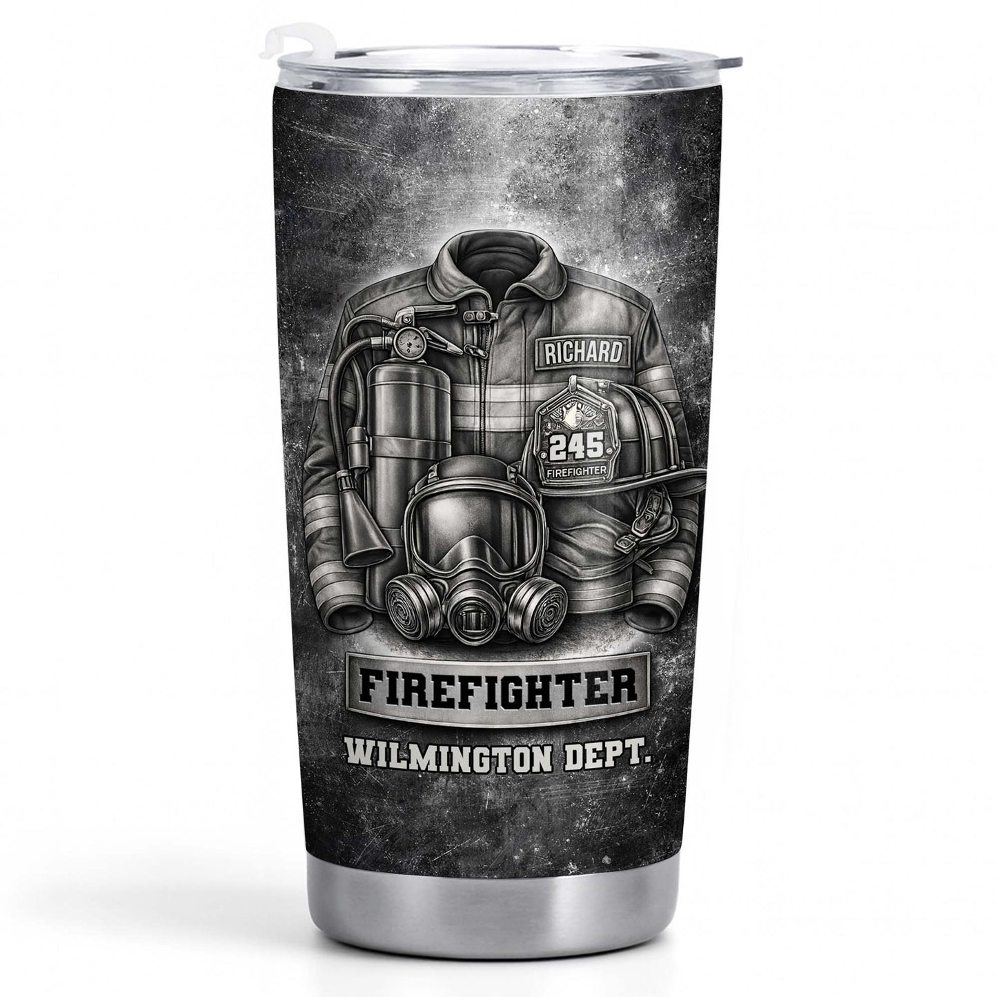 Firefighter Wilmington Dept Helmet And Gear