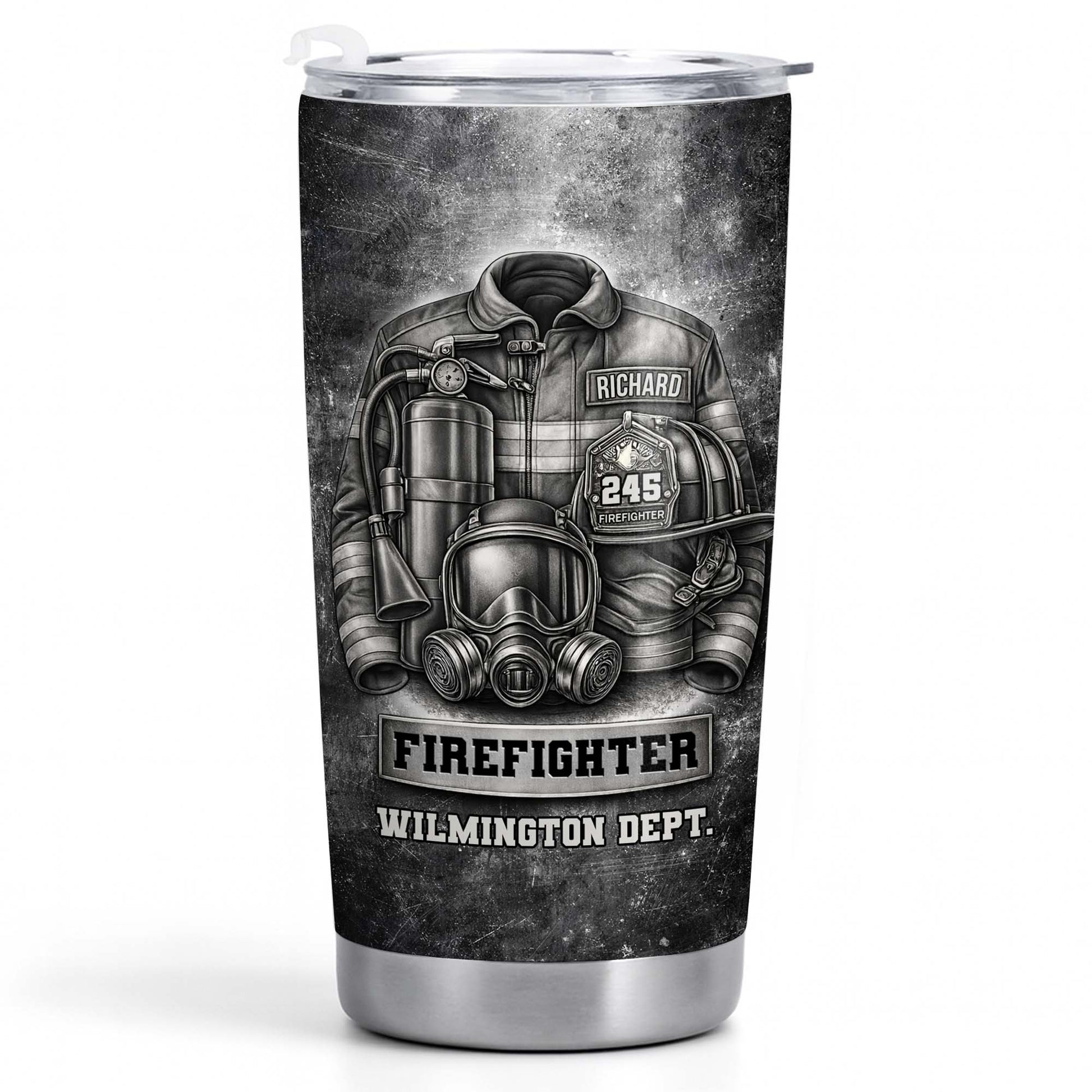 Firefighter Wilmington Dept Helmet And Gear