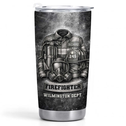 Firefighter Wilmington Dept Helmet And Gear