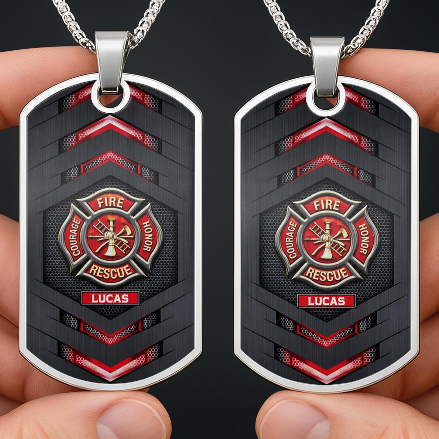 Fire Rescue Courage Honor Maltese Cross Firefighter Emblem
