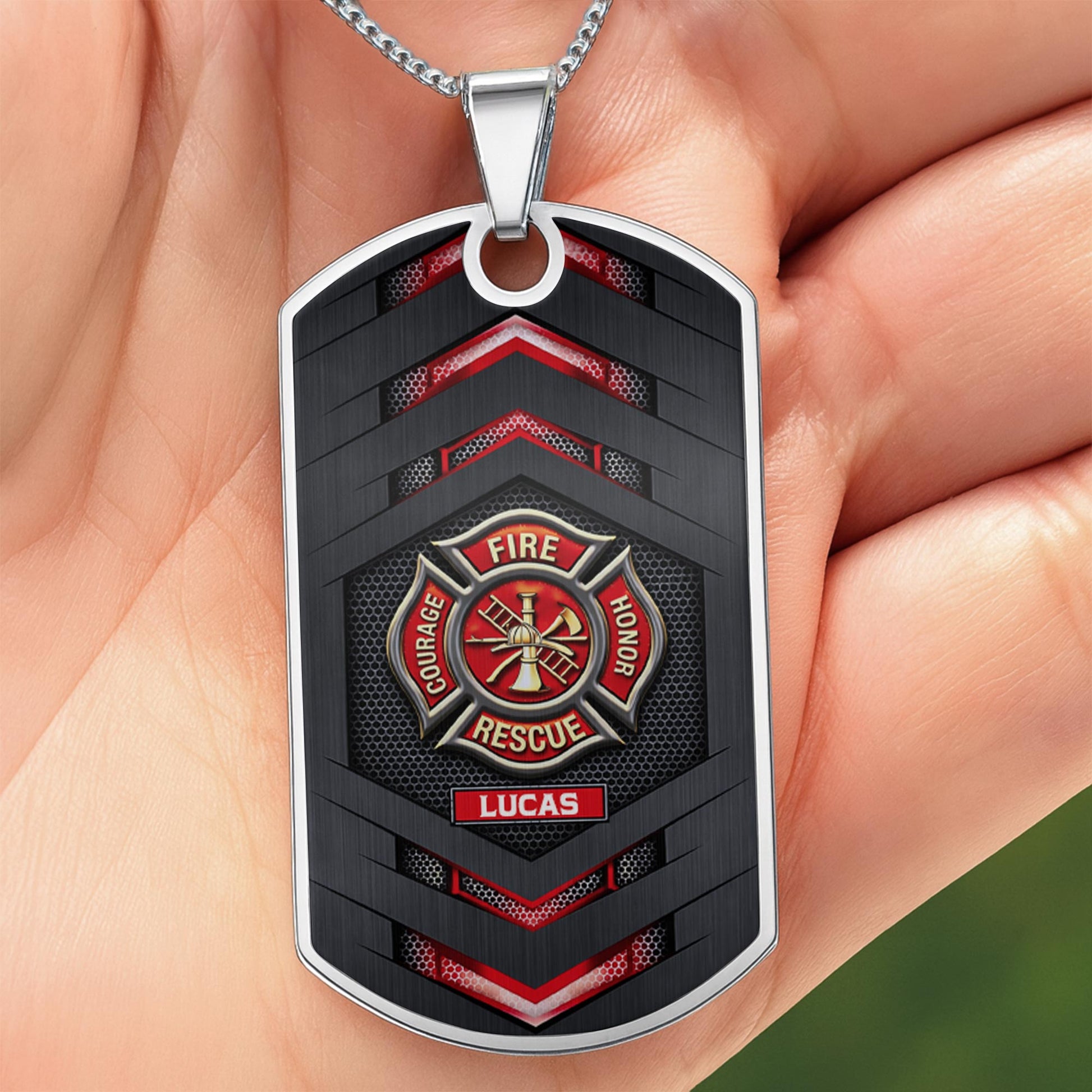 Fire Rescue Courage Honor Maltese Cross Firefighter Emblem