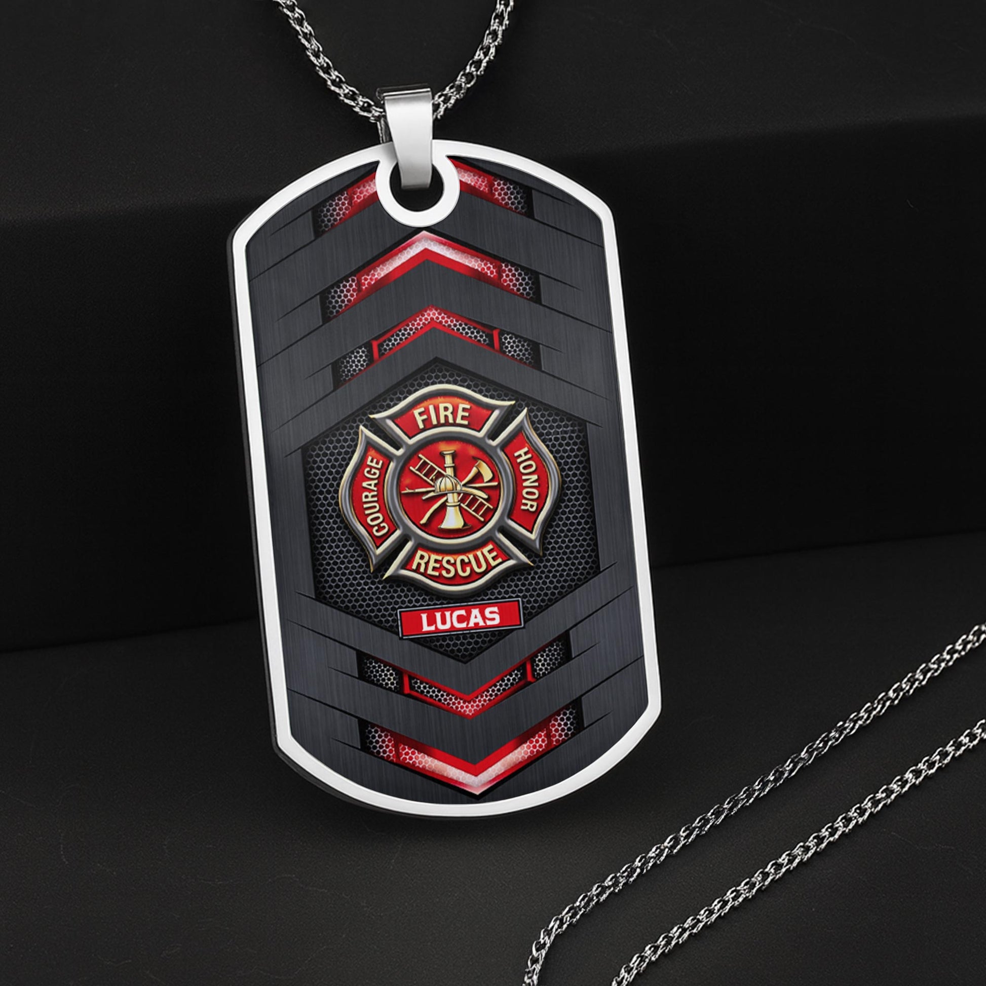 Fire Rescue Courage Honor Maltese Cross Firefighter Emblem