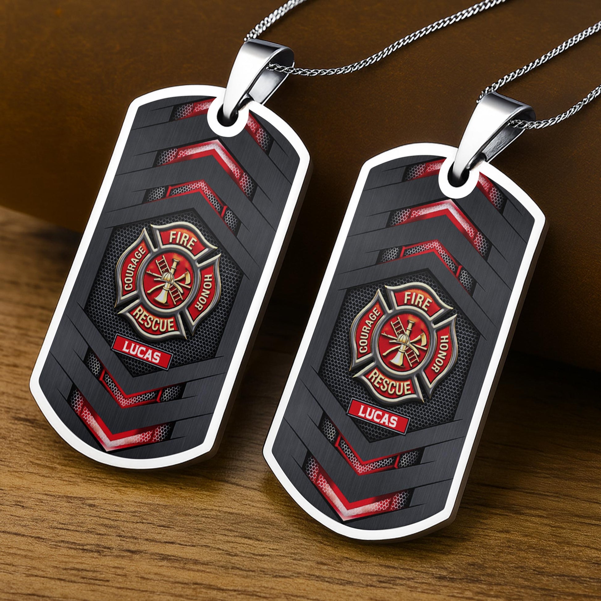 Fire Rescue Courage Honor Maltese Cross Firefighter Emblem