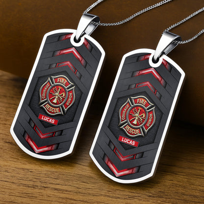 Fire Rescue Courage Honor Maltese Cross Firefighter Emblem