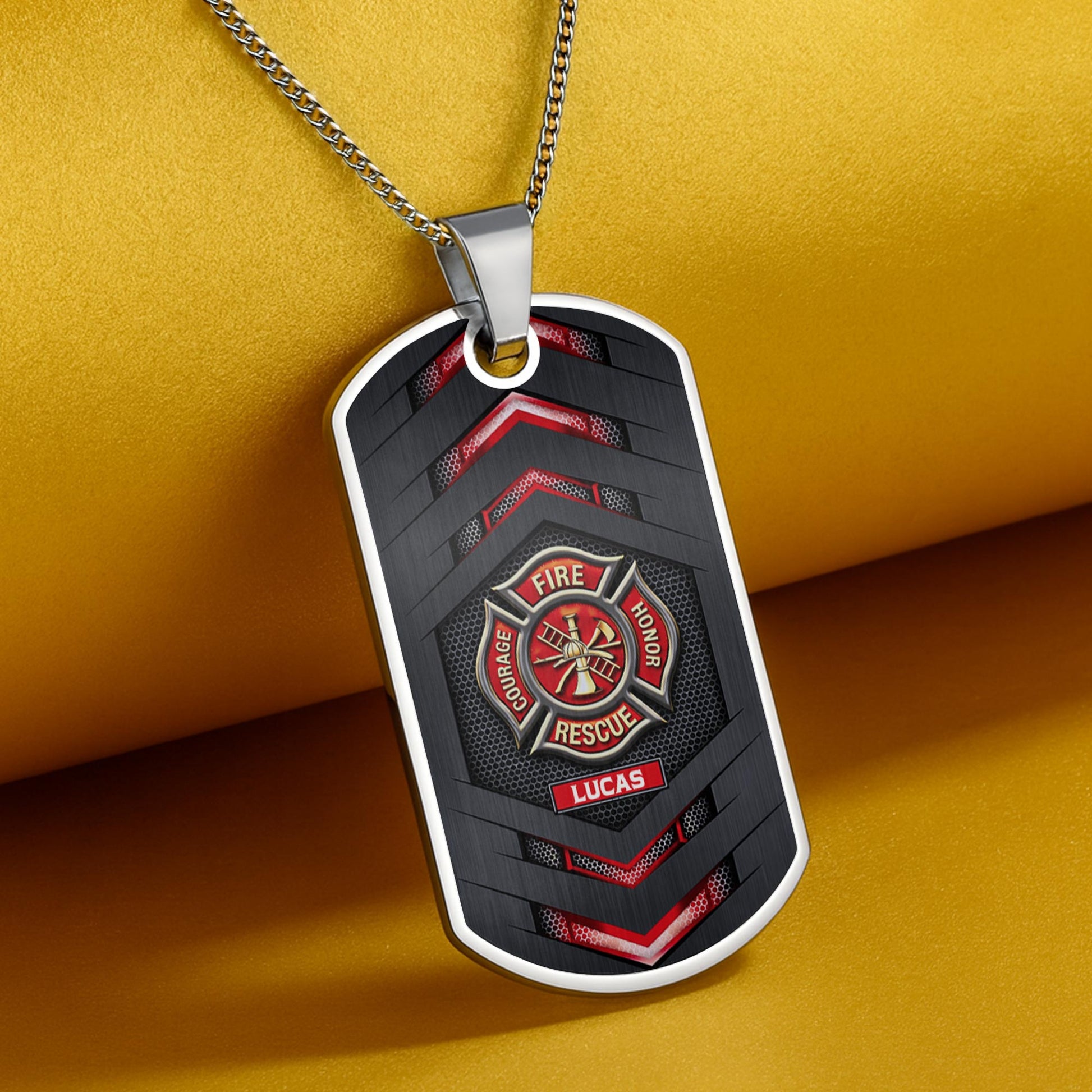 Fire Rescue Courage Honor Maltese Cross Firefighter Emblem