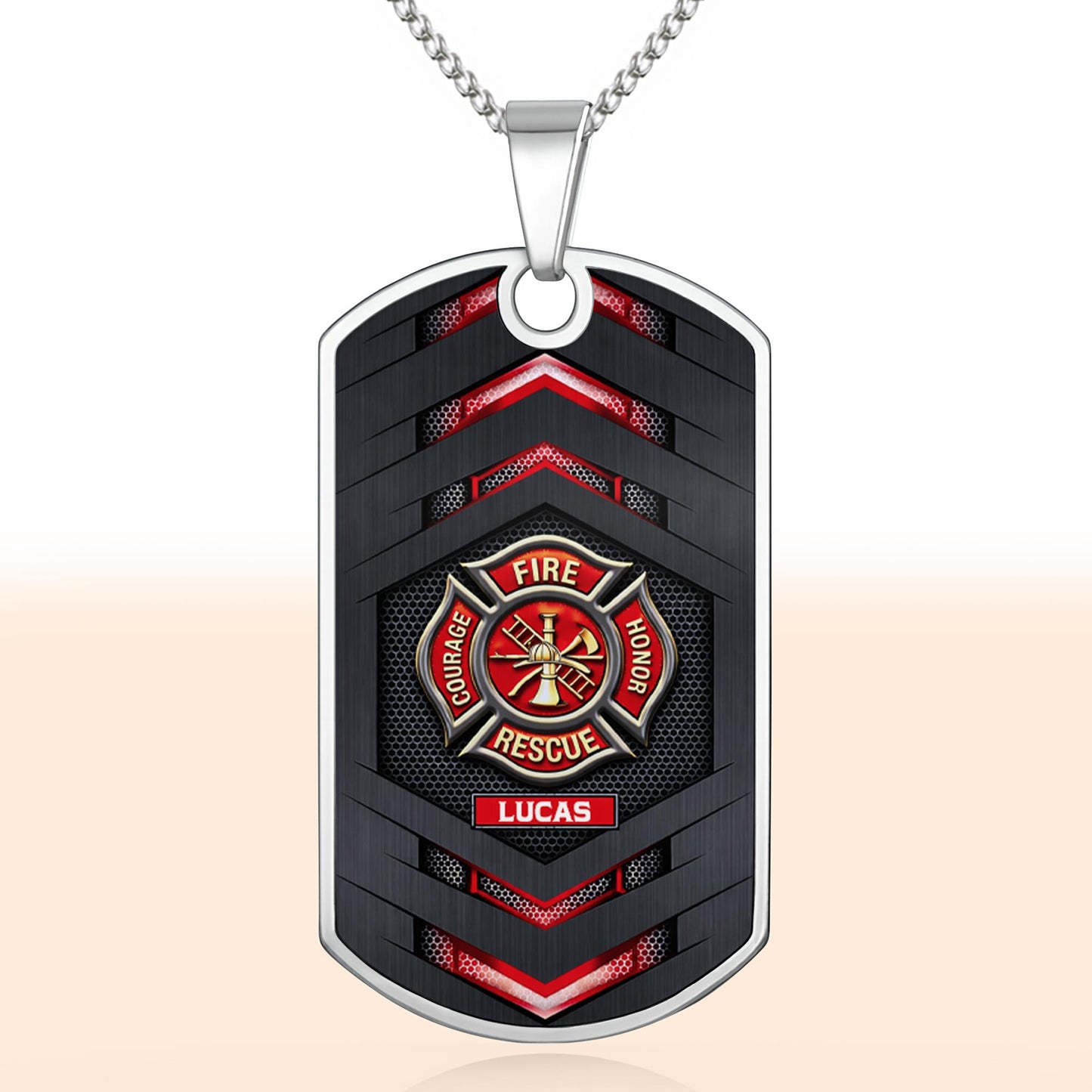 Fire Rescue Courage Honor Maltese Cross Firefighter Emblem