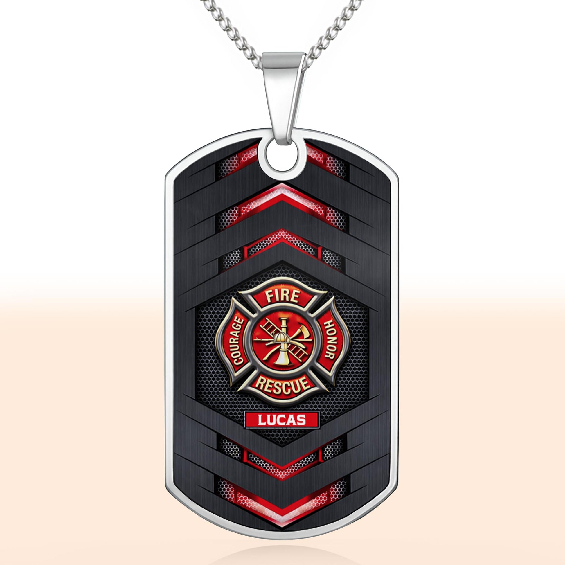 Fire Rescue Courage Honor Maltese Cross Firefighter Emblem
