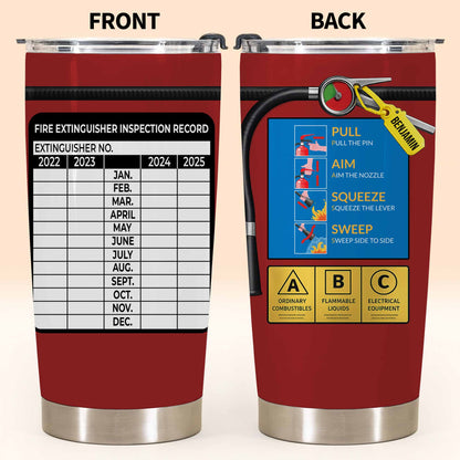 Fire Extinguisher Inspection Record Tumbler