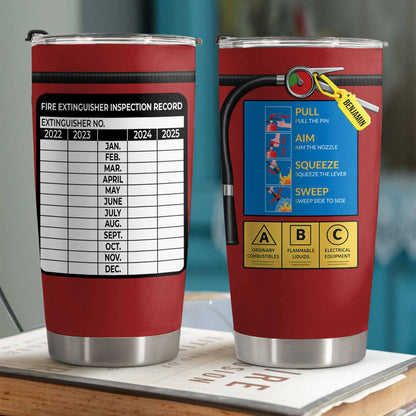 Fire Extinguisher Inspection Record Tumbler