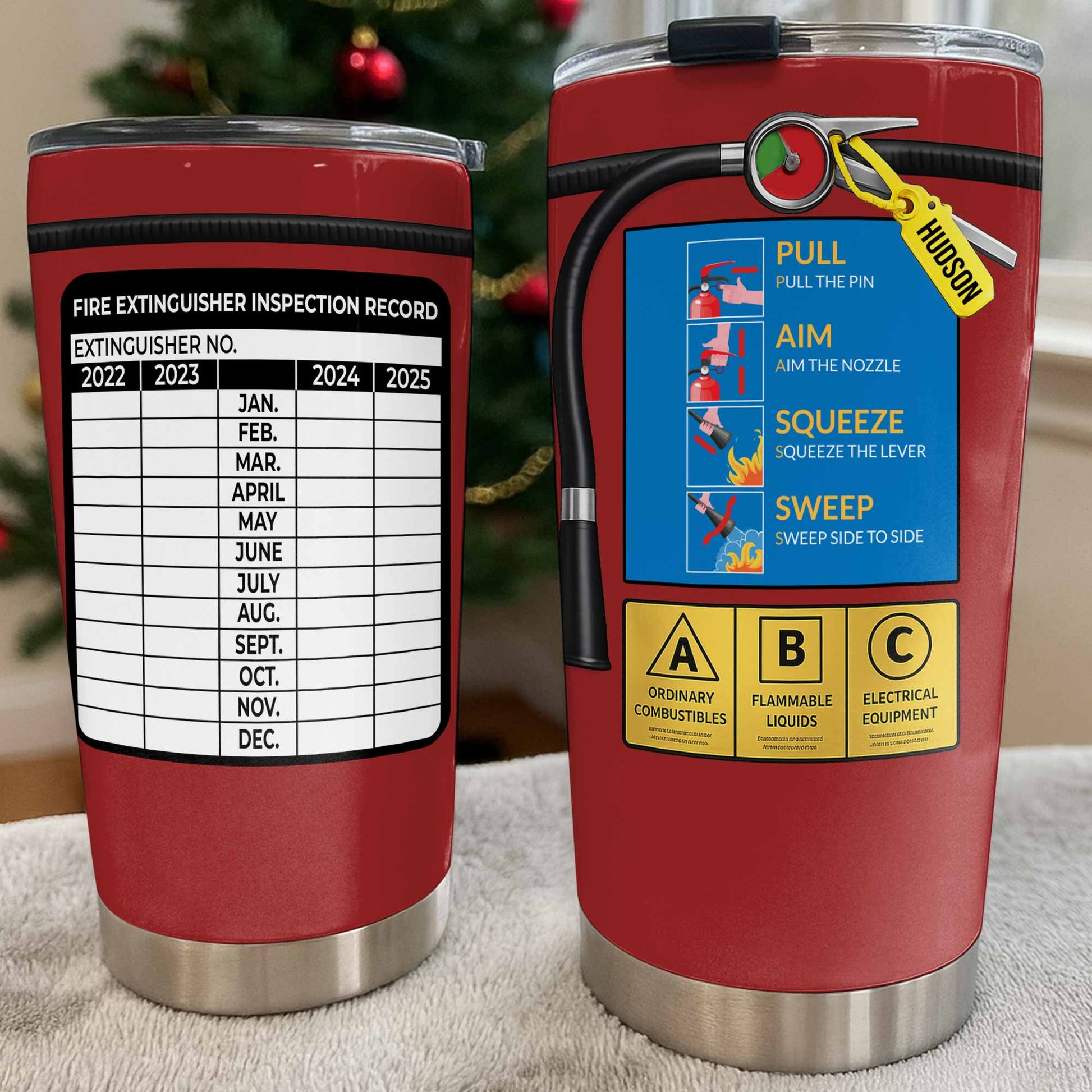 Fire Extinguisher Inspection Record Tumbler
