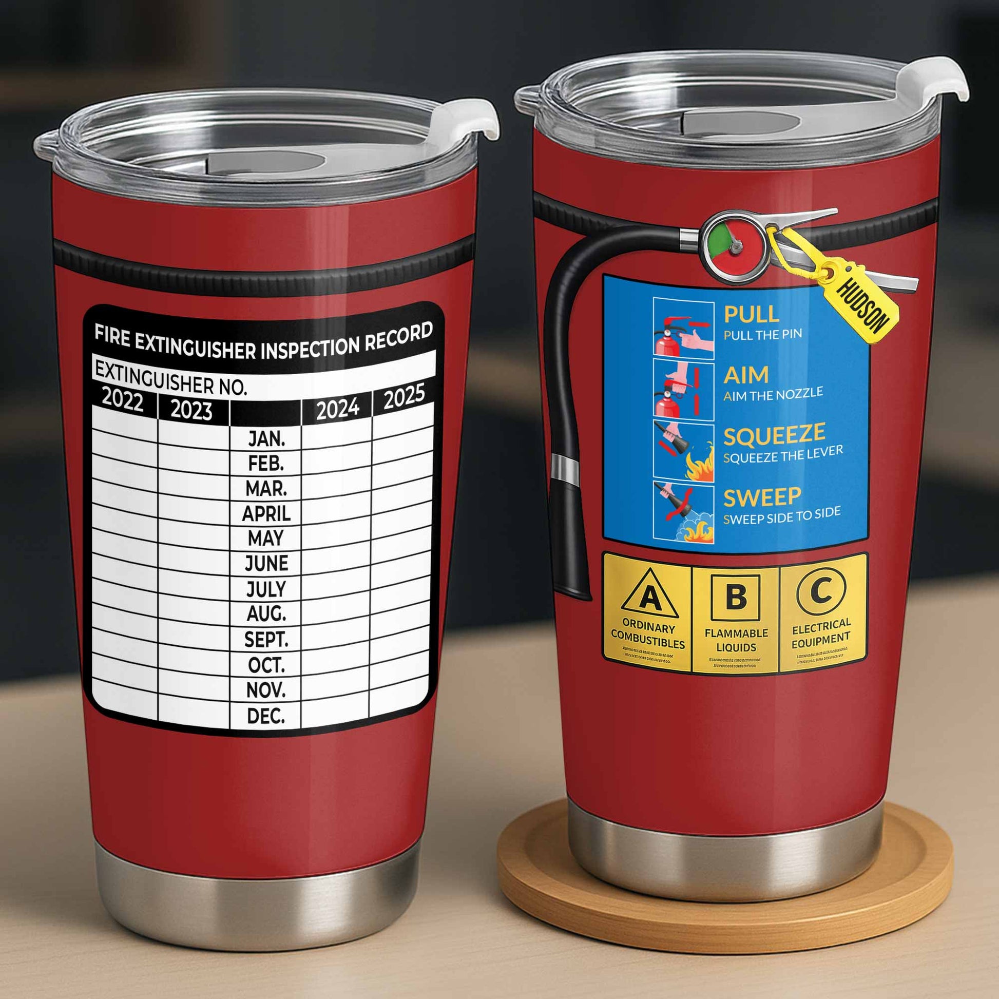 Fire Extinguisher Inspection Record Tumbler