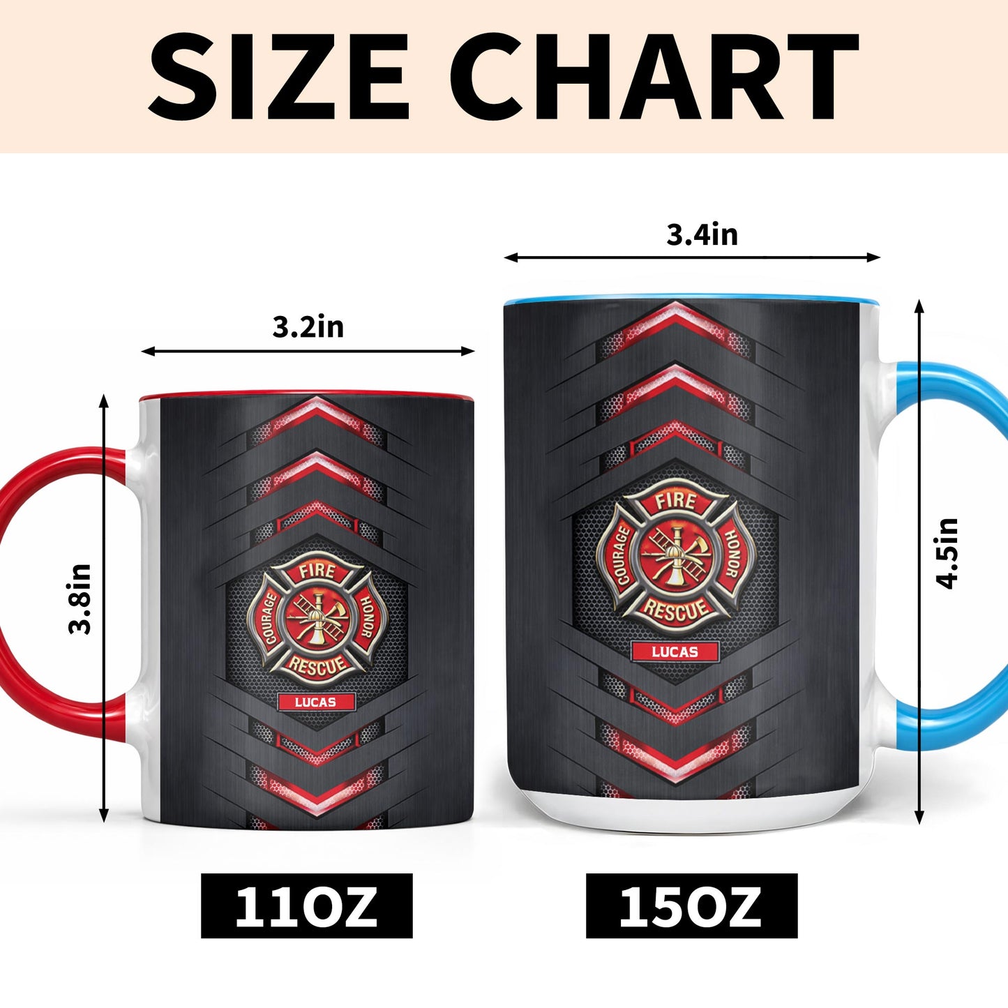 Fire Rescue Courage Honor Maltese Cross Badge With Firefighter Tools Design