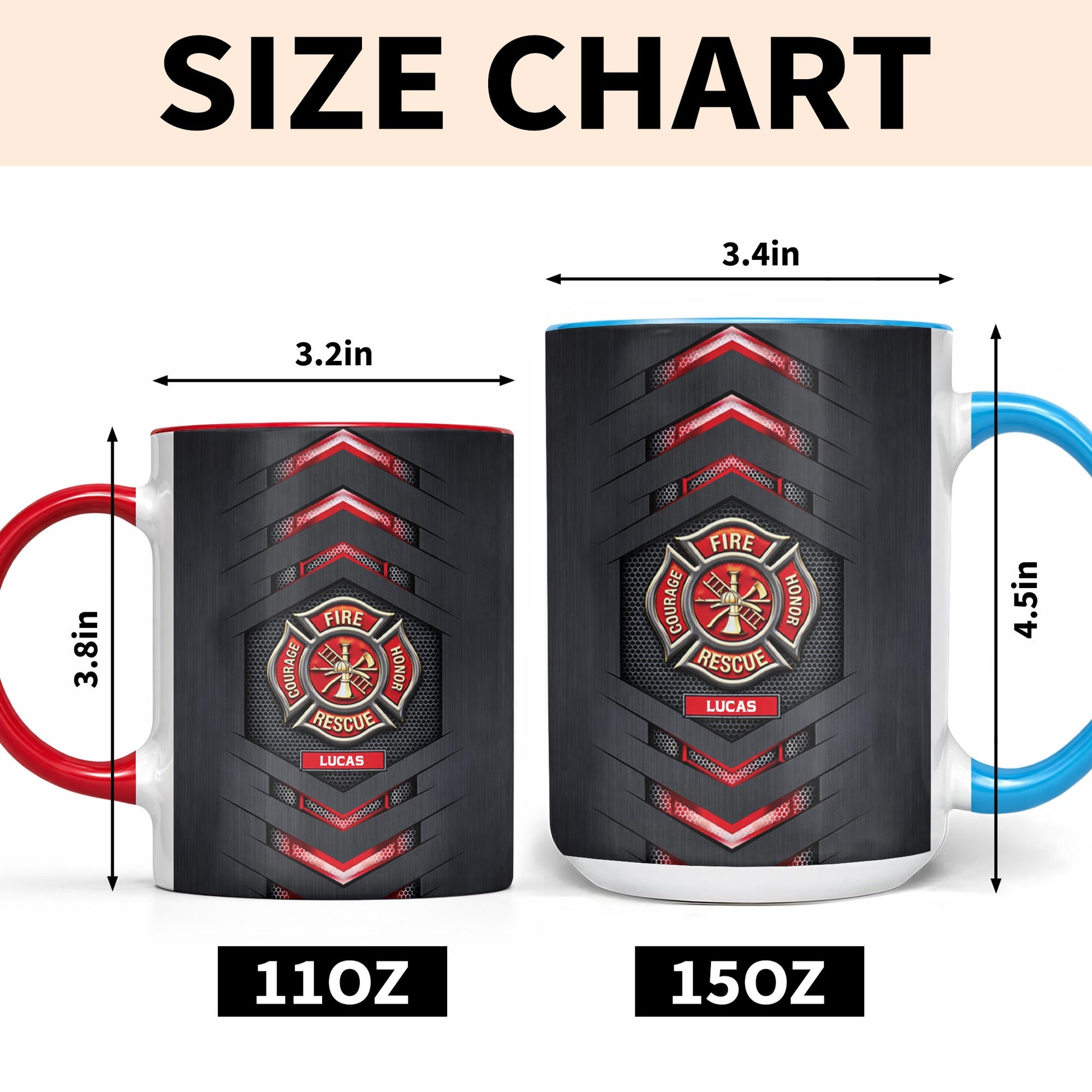 Fire Rescue Courage Honor Maltese Cross Badge With Firefighter Tools Design