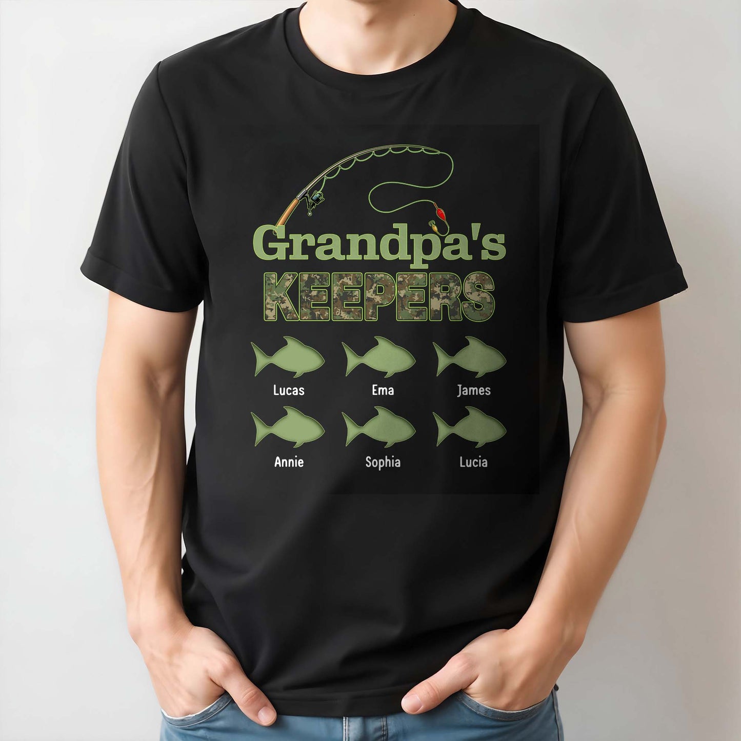Grandpa's Keepers, Fishing Rod and Fish