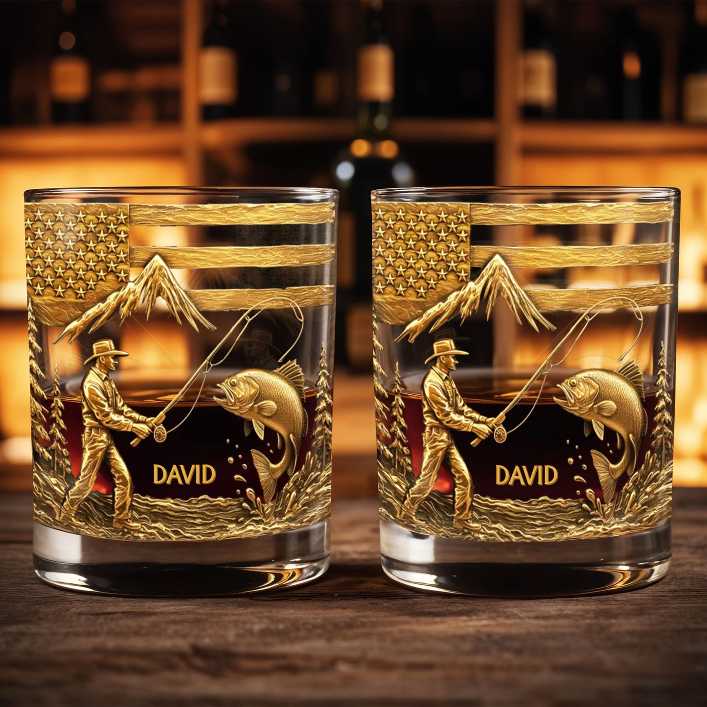 Custom Fishing Moments With Fisherman and Fish