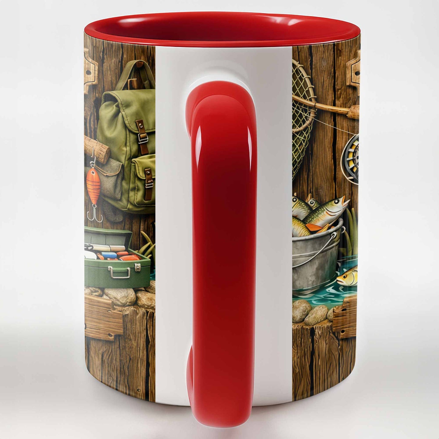 Fishing Camp Gear With Fishing Rod And Fish