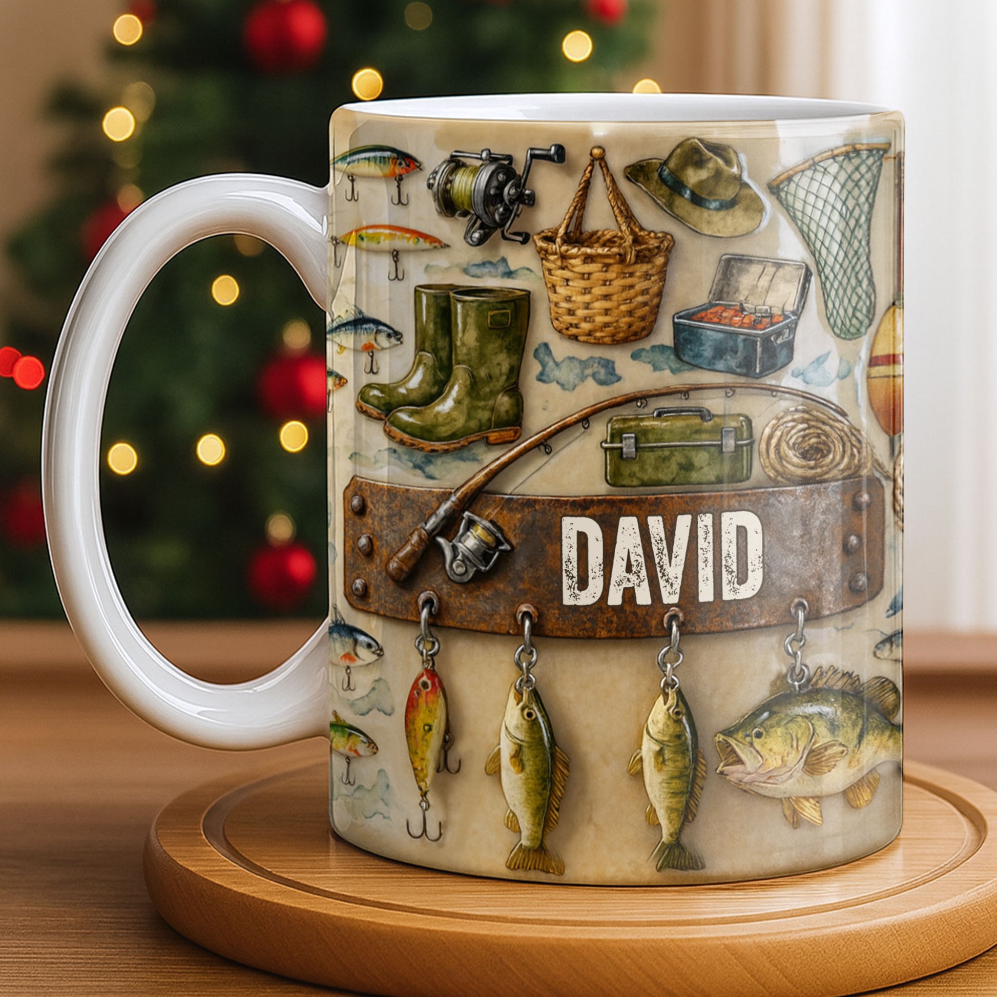 Customizable Design For Fishing Enthusiasts With Fishing Gear