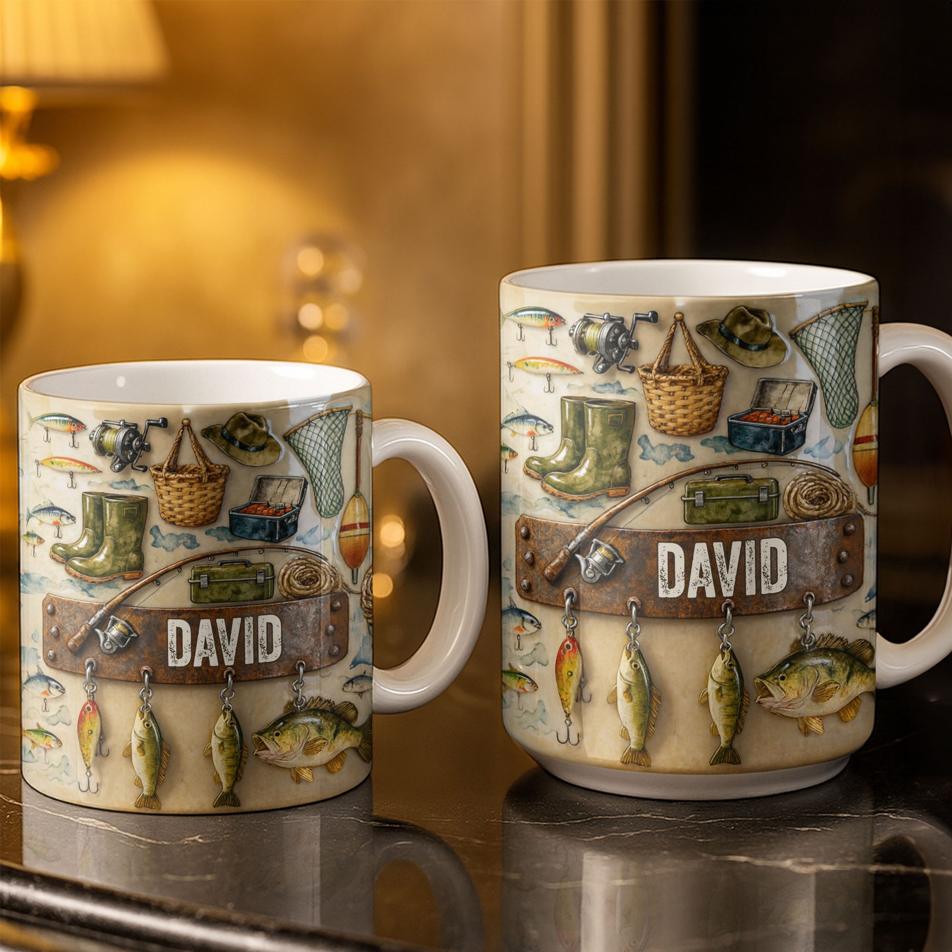 Customizable Design For Fishing Enthusiasts With Fishing Gear