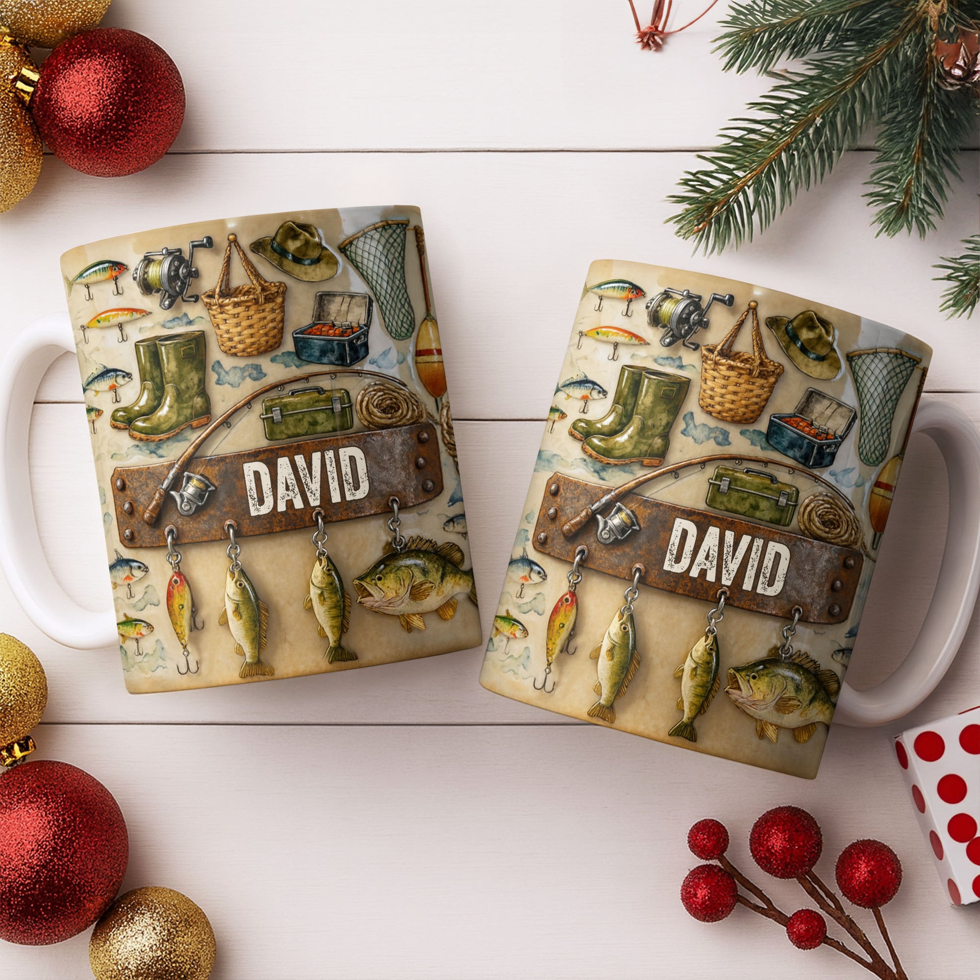 Customizable Design For Fishing Enthusiasts With Fishing Gear