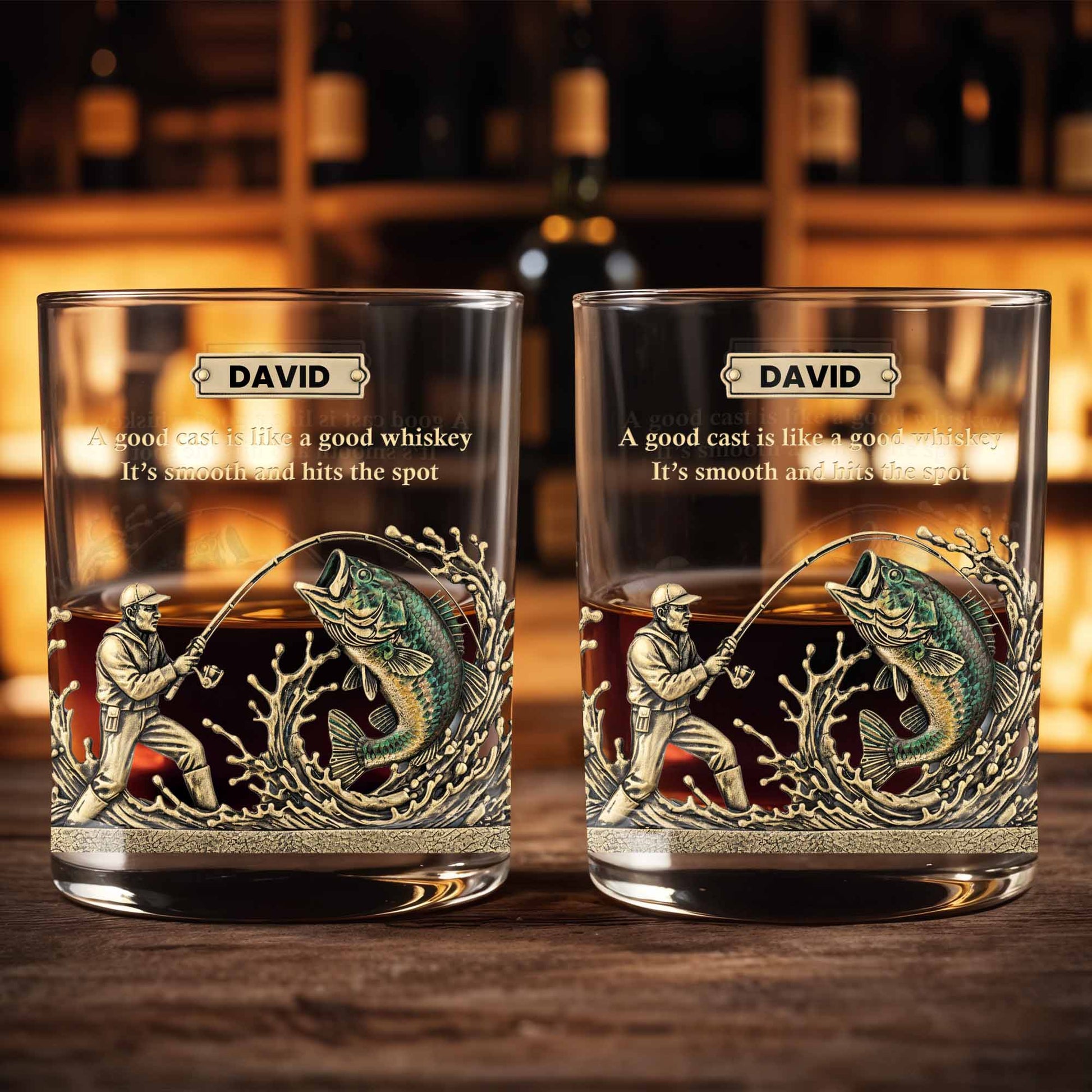 A Good Cast Is Like A Good Whiskey, Whiskey Glass For Fishing Enthusiasts
