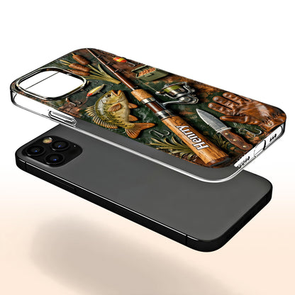 A Perfect Day Fishing Rod and Bass Fish Design