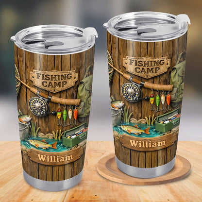 Fishing Camp With Fishing Gear and Fish