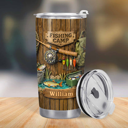 Fishing Camp With Fishing Gear and Fish