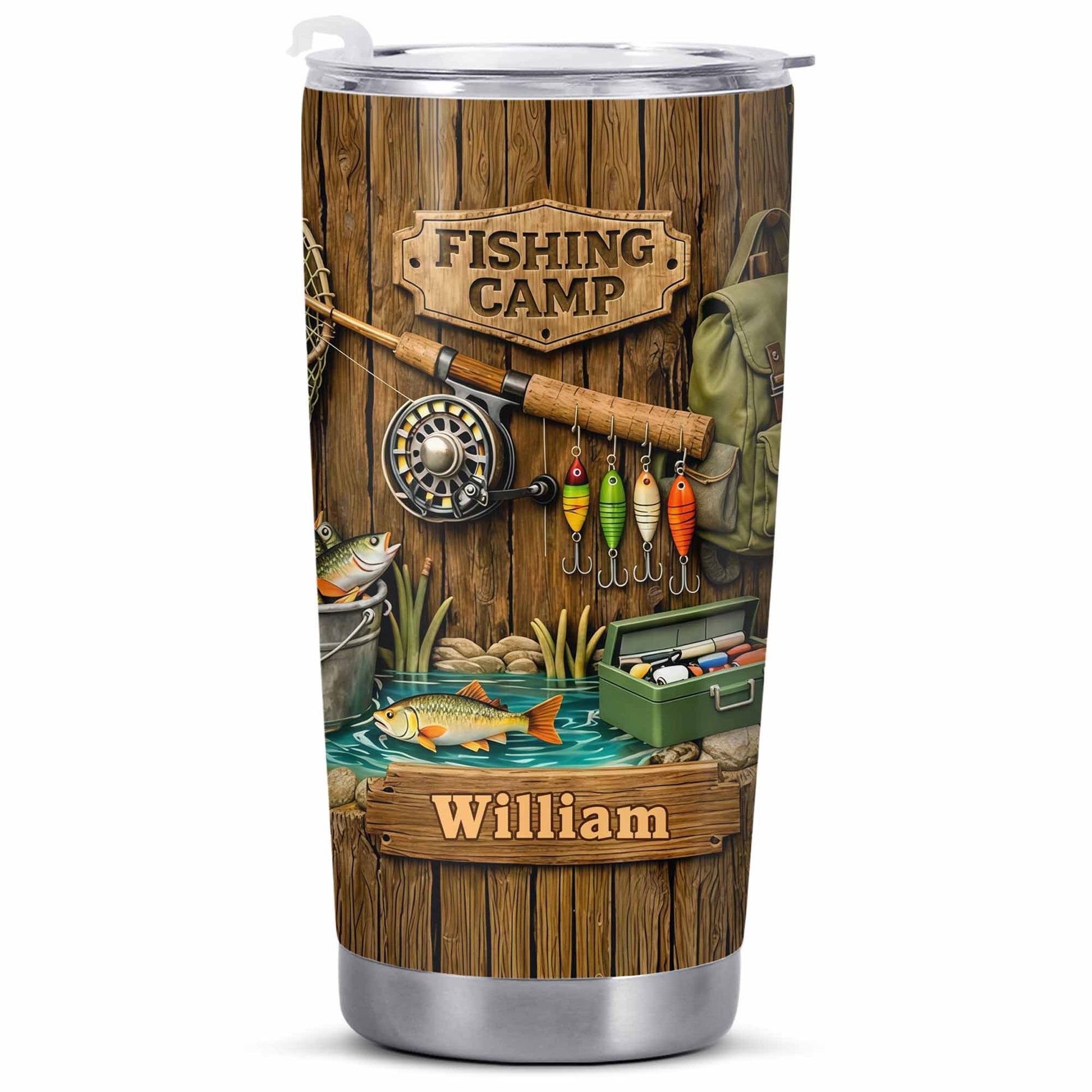 Fishing Camp With Fishing Gear and Fish