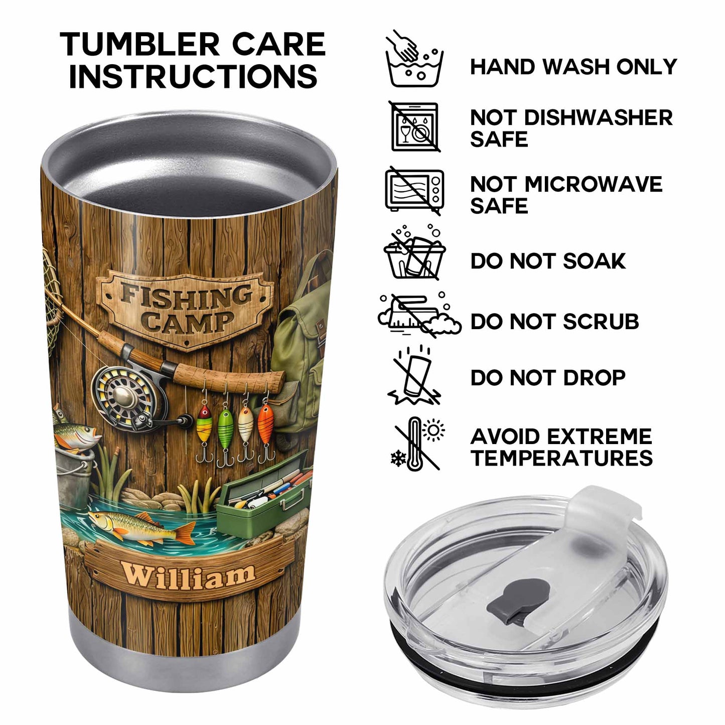 Fishing Camp With Fishing Gear and Fish