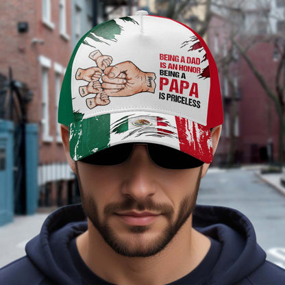 Being A Dad Is An Honor. Being A PAPA Is Priceless - Personalized Custom Hat, All Over Print Baseball Cap - FM001_BAC