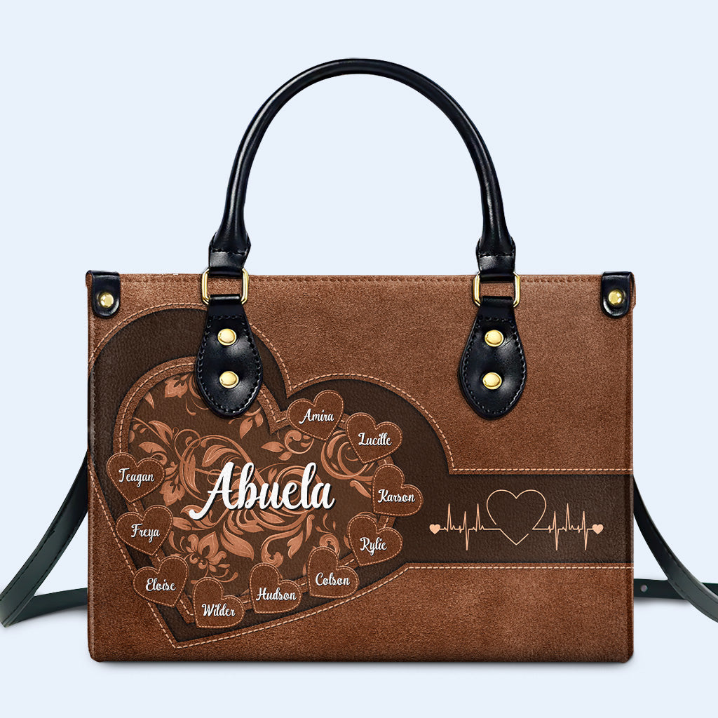 Pequeños amores - Bolso de mano de cuero personalizado - FM001_HB