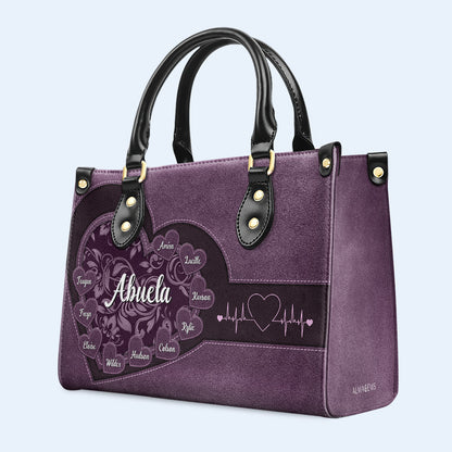 Pequeños amores - Bolso de mano de cuero personalizado - FM001_HB