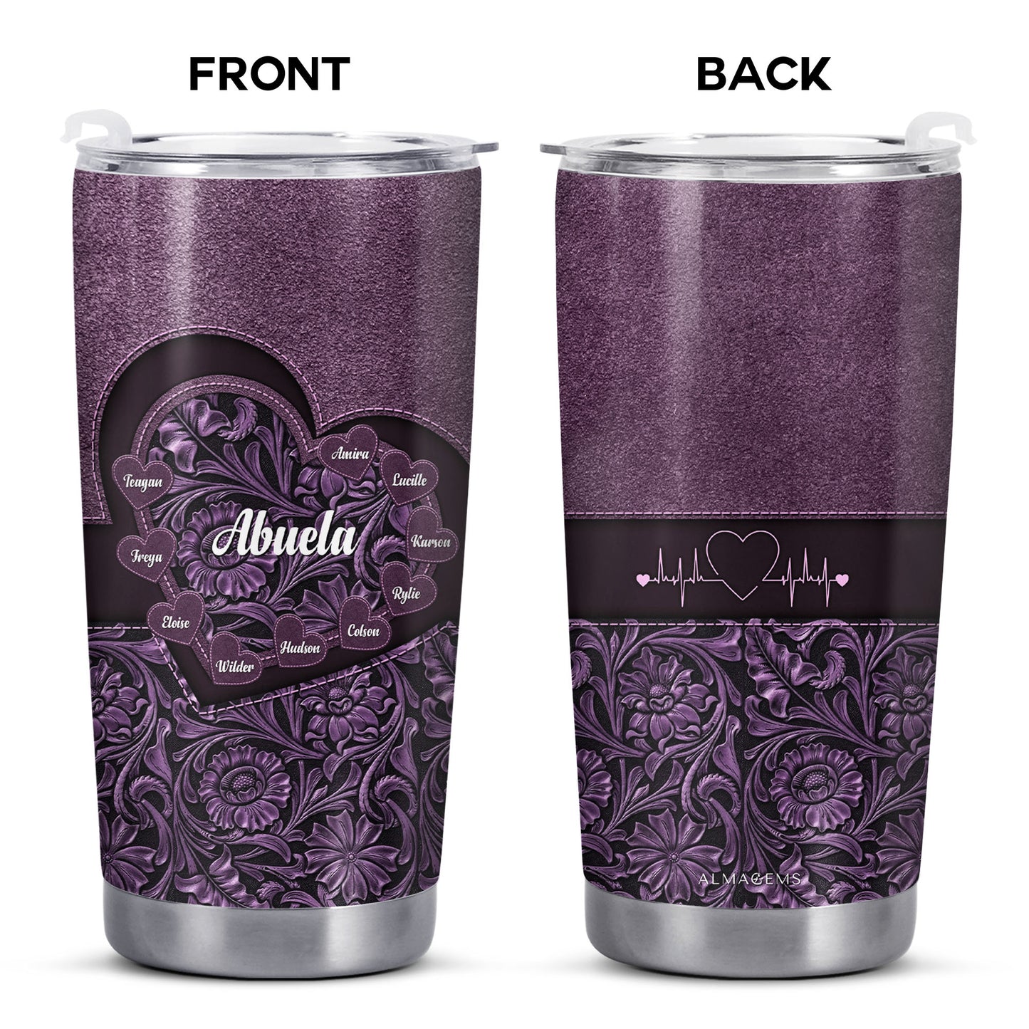 Pequeños amores - Vaso de acero inoxidable personalizado de 20 oz y 30 oz - FM003_TB