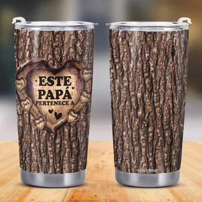 Este Papá Pertenece A - Vaso de acero inoxidable personalizado de 20 oz y 30 oz - FM005_TB