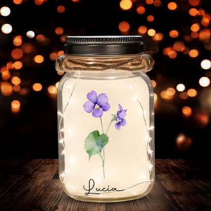 To My Daughter, Never Forget That I Love You - Personalized Custom Mason Jar Light - FM006_JARL