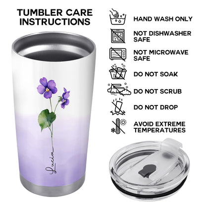 To My Daughter, Never Forget That I Love You - Personalized Custom Stainless Steel Tumbler 20oz 30oz - FM006_TB