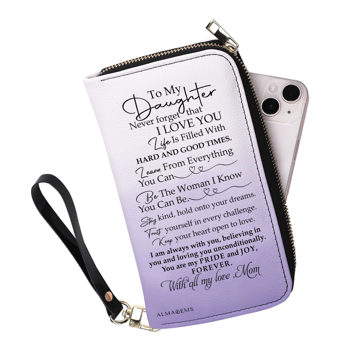 To My Daughter, Never Forget That I Love You - Women Leather Wallet - FM006_WW