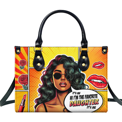 La hija favorita - Bolso de mano de cuero personalizado - FM012_HB