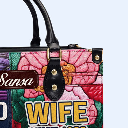 Leyenda Esposa Mamá Abuela Desde Hace Años - Bolso de Cuero Personalizado - FM016_HB