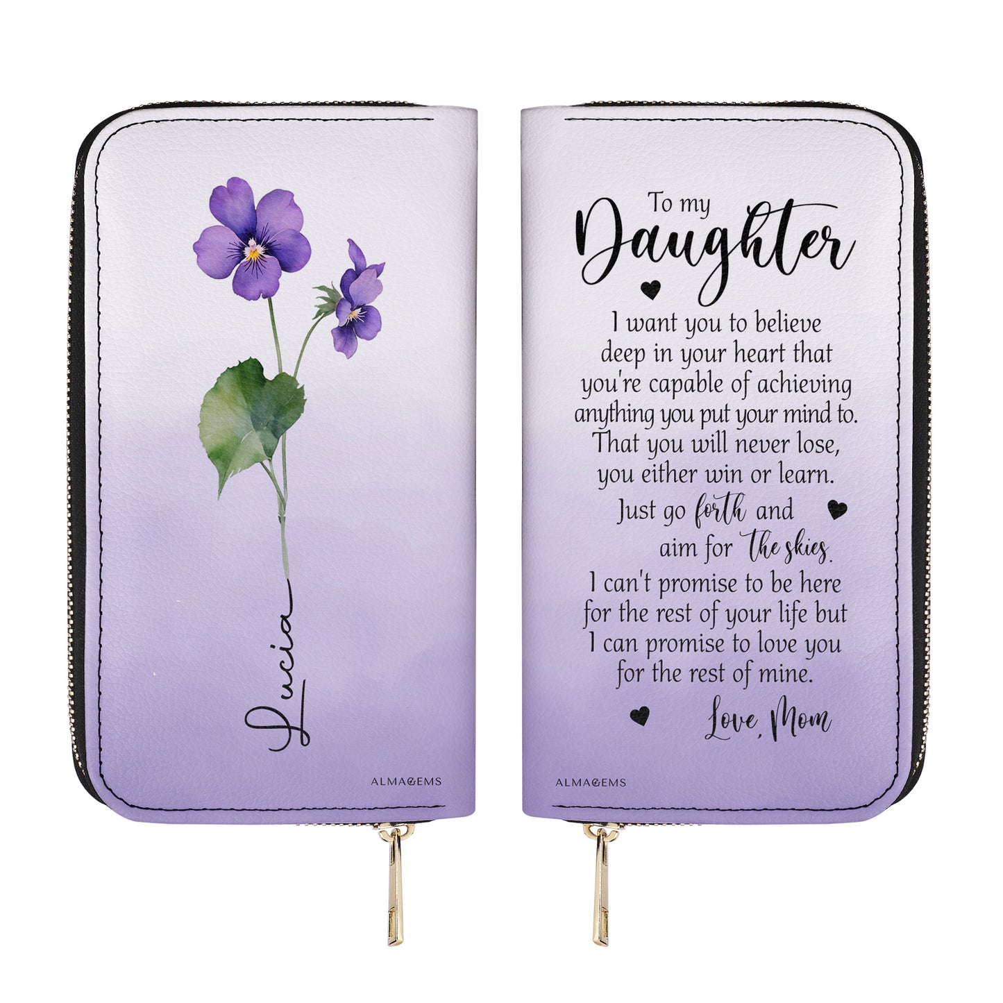 To My Daughter, Believe Deep In Your Heart - Women Leather Wallet - FM020_WW