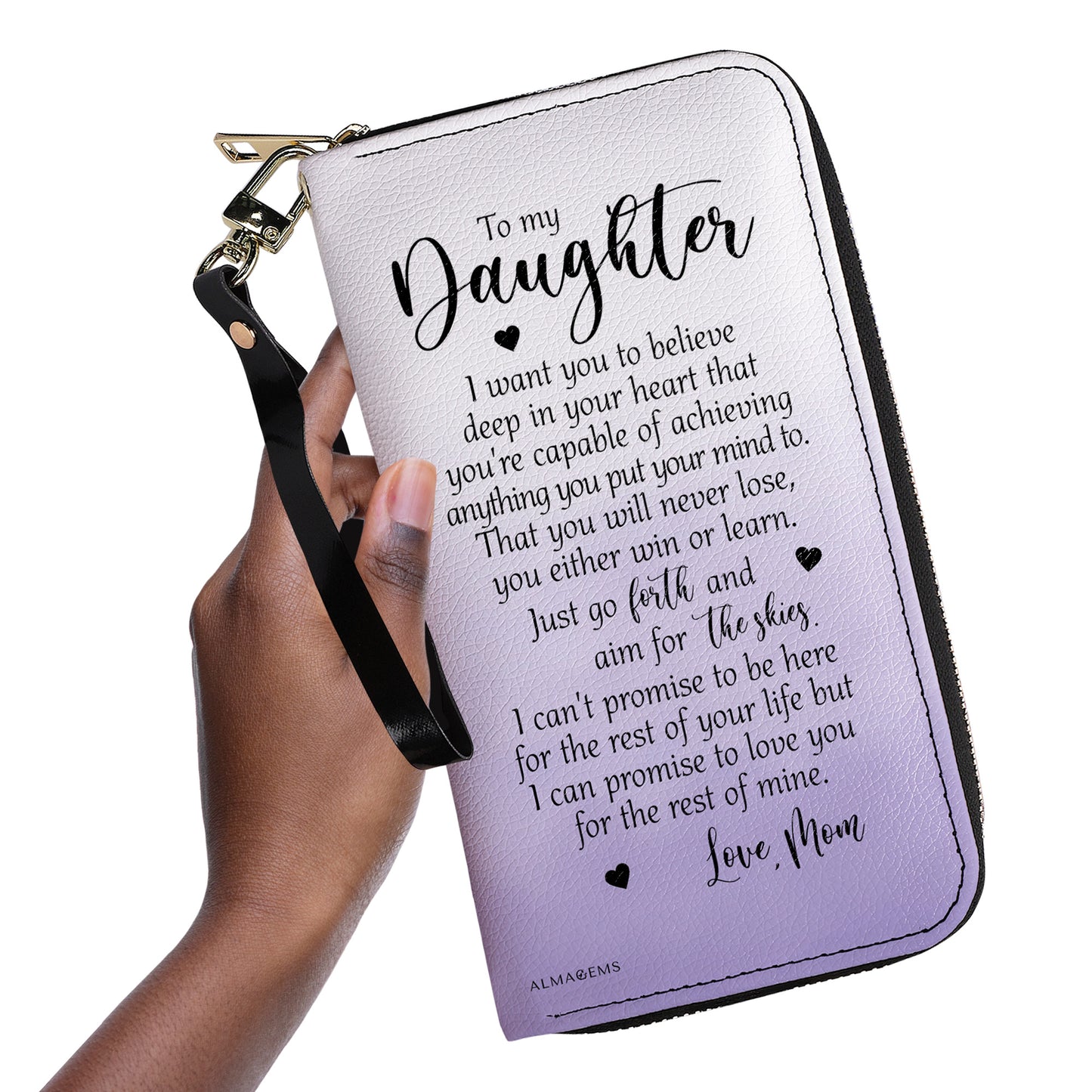 To My Daughter, Believe Deep In Your Heart - Women Leather Wallet - FM020_WW