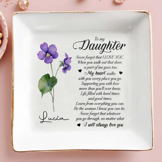 Never Forget That I LOVE YOU - Personalized Custom Jewelry Dish - FM022_SCRD