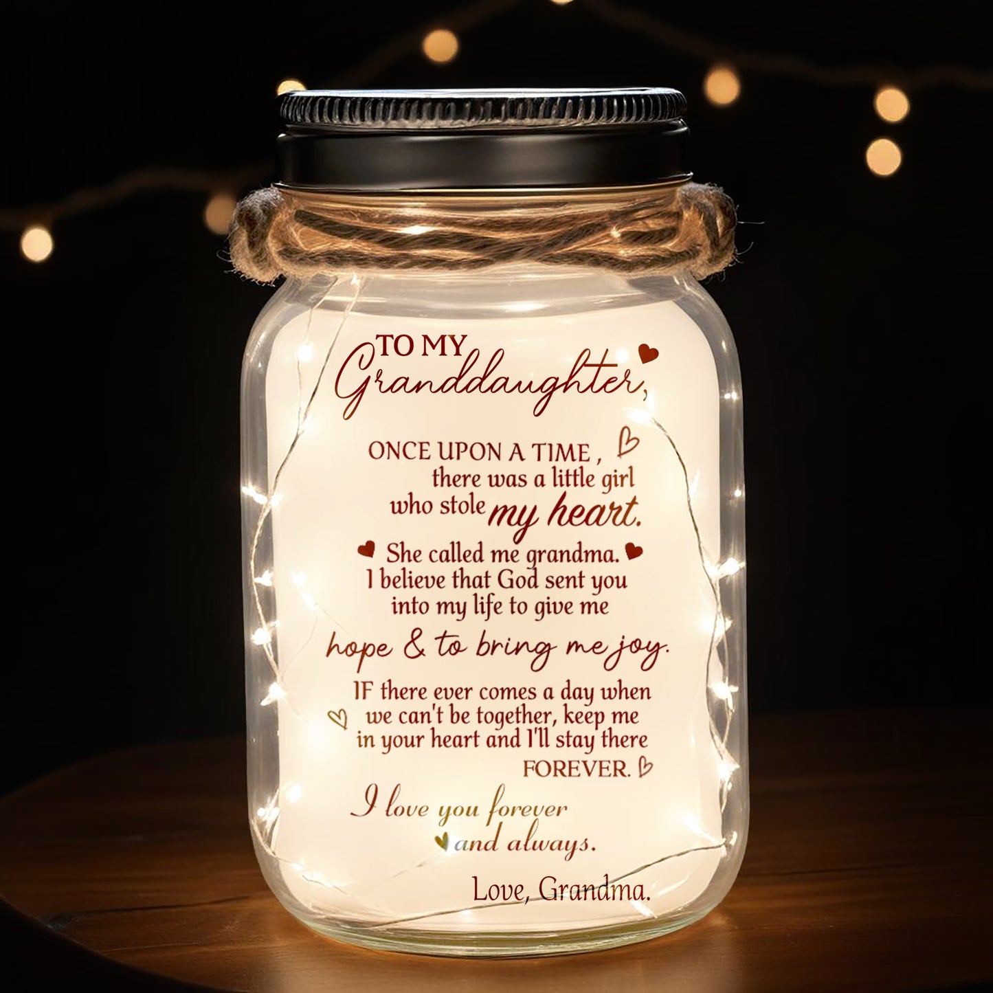 Once Upon A Time - Personalized Custom Mason Jar Light - FM028_JARL