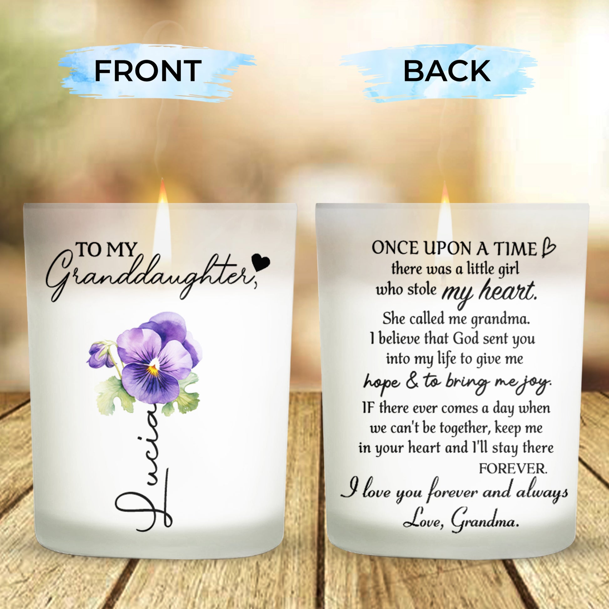 Granddaughter Love Message With Heart And Flowers